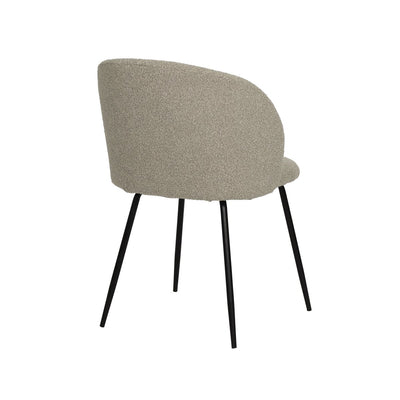 Stuhl 2er Set mit Bezug aus Strukturstoff