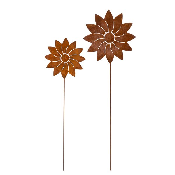 Metall Dekoblume | auf Stab | Blumen auf Gartenstecker