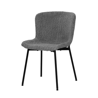 Stuhl 2er Set mit Bouclé-Bezug