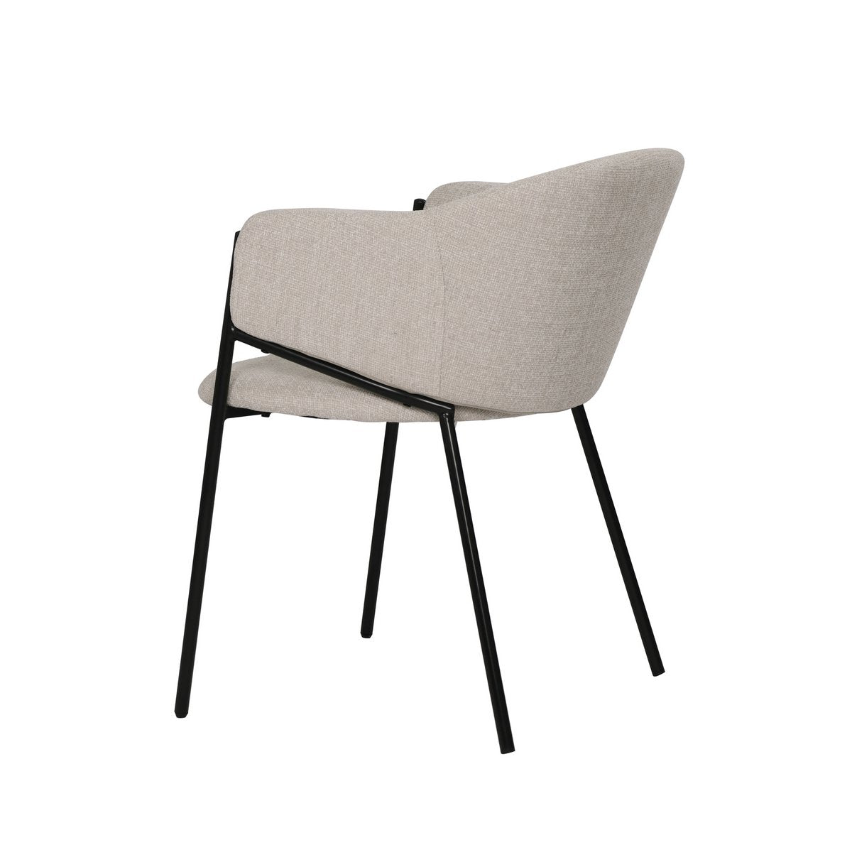 Armlehnstuhl 2er Set mit Strukturstoff