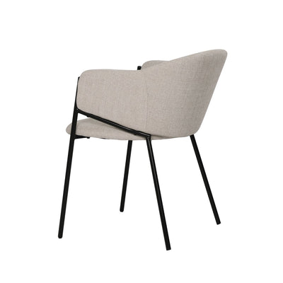 Armlehnstuhl 2er Set mit Strukturstoff