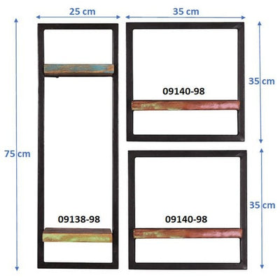 Wandregal-Set, 3-teilig