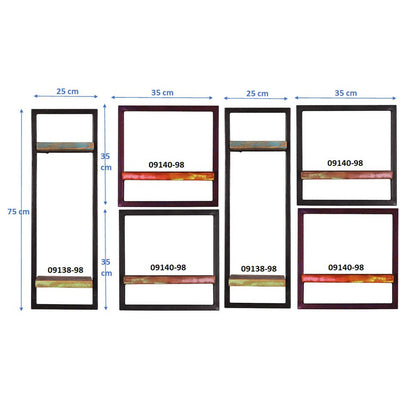 Wandregal-Set, 6-teilig