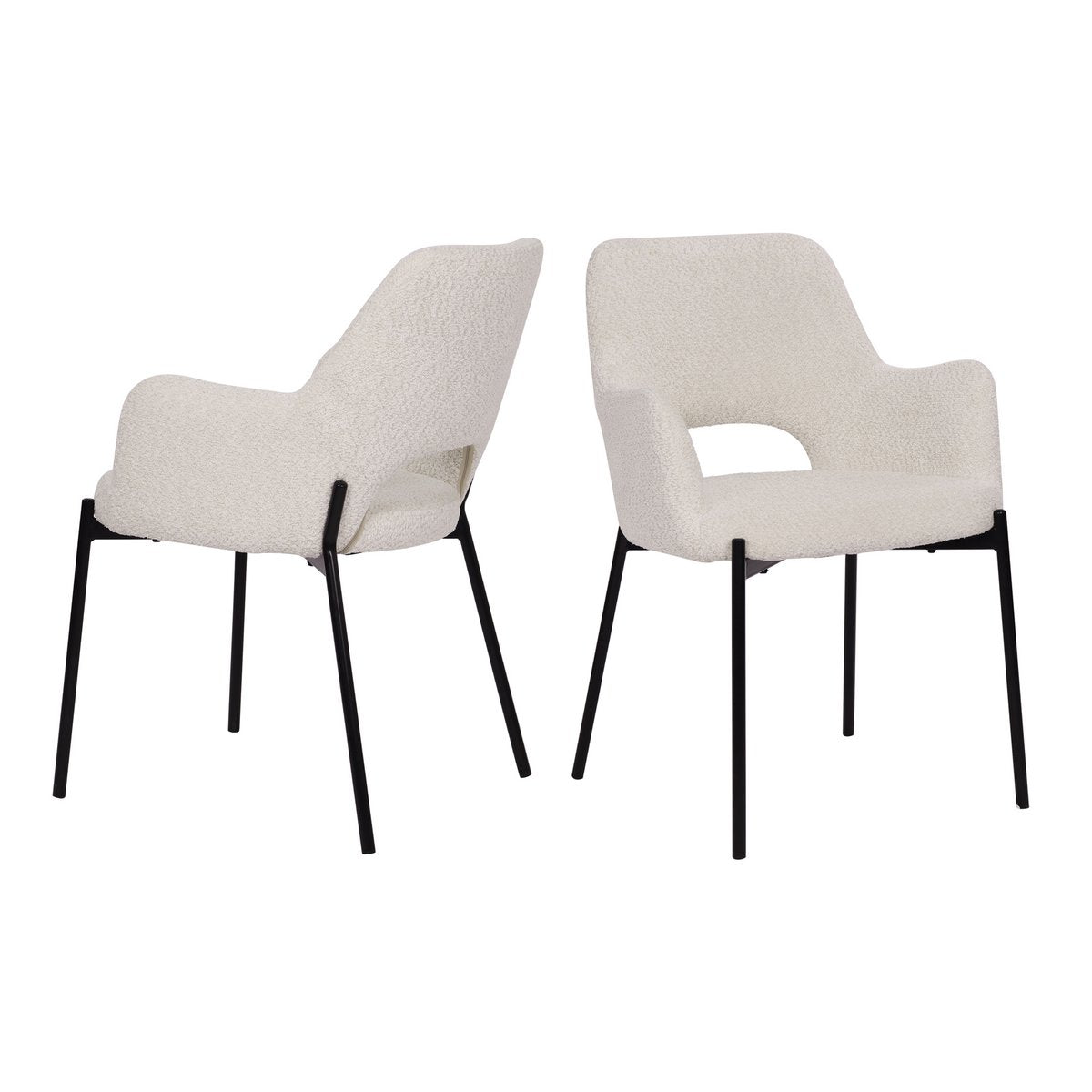 Armlehnstuhl 2er Set mit Rücken Cut-Out