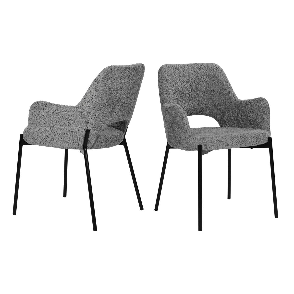 Armlehnstuhl 2er Set mit Rücken Cut-Out