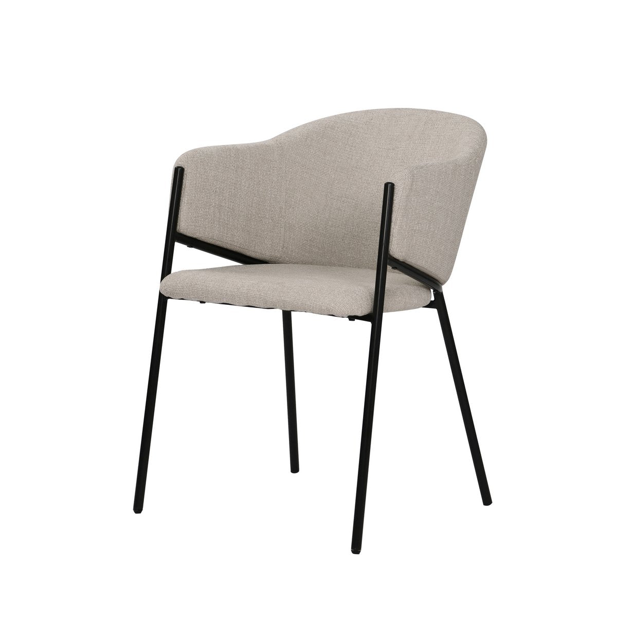 Armlehnstuhl 2er Set mit Strukturstoff