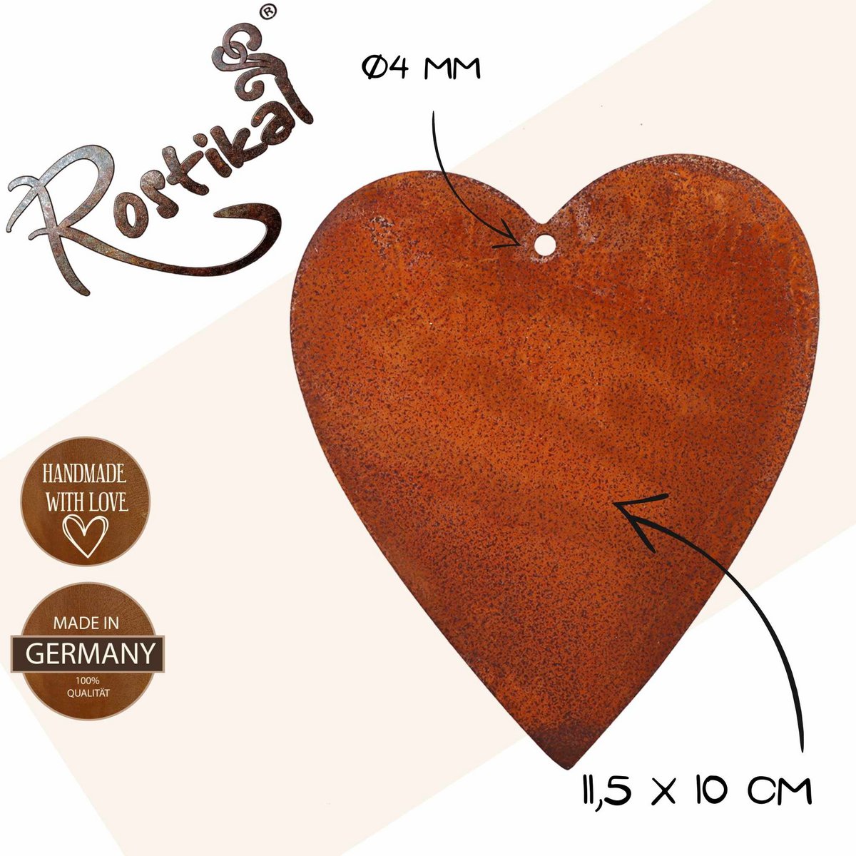 Edelrost Hängedeko Herz Sonja | Fensterdeko Herz