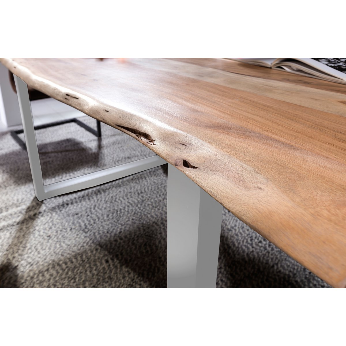 Tisch 180 x 90 cm, Gestell silber