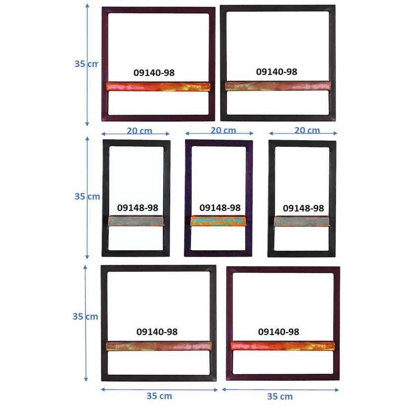 Wandregal-Set, 7-teilig