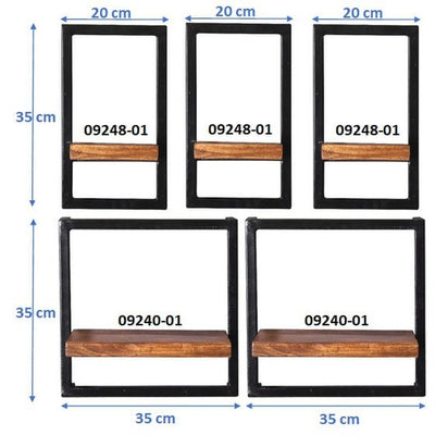 Wandregal-Set, 5-teilig