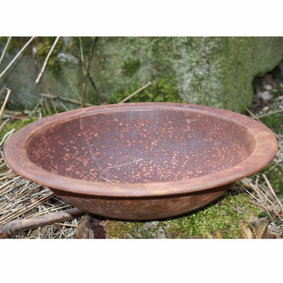 Deko Schale rostig Ø 36 cm | Vintage Deko Pflanzschale aus Metall