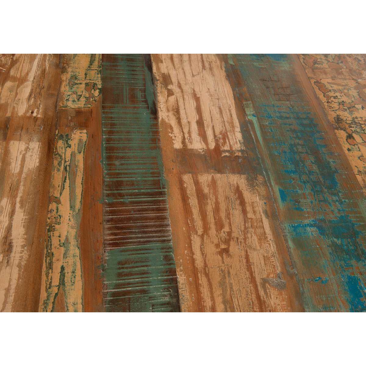 Tisch 240x100 cm, Altholz bunt lackiert
