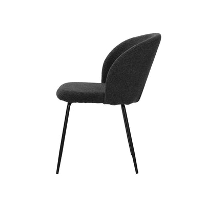 Stuhl 2er Set mit Bezug aus Strukturstoff