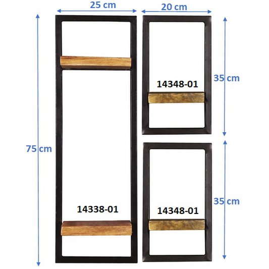 Wandregal-Set, 3-teilig