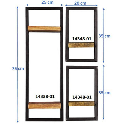 Wandregal-Set, 3-teilig