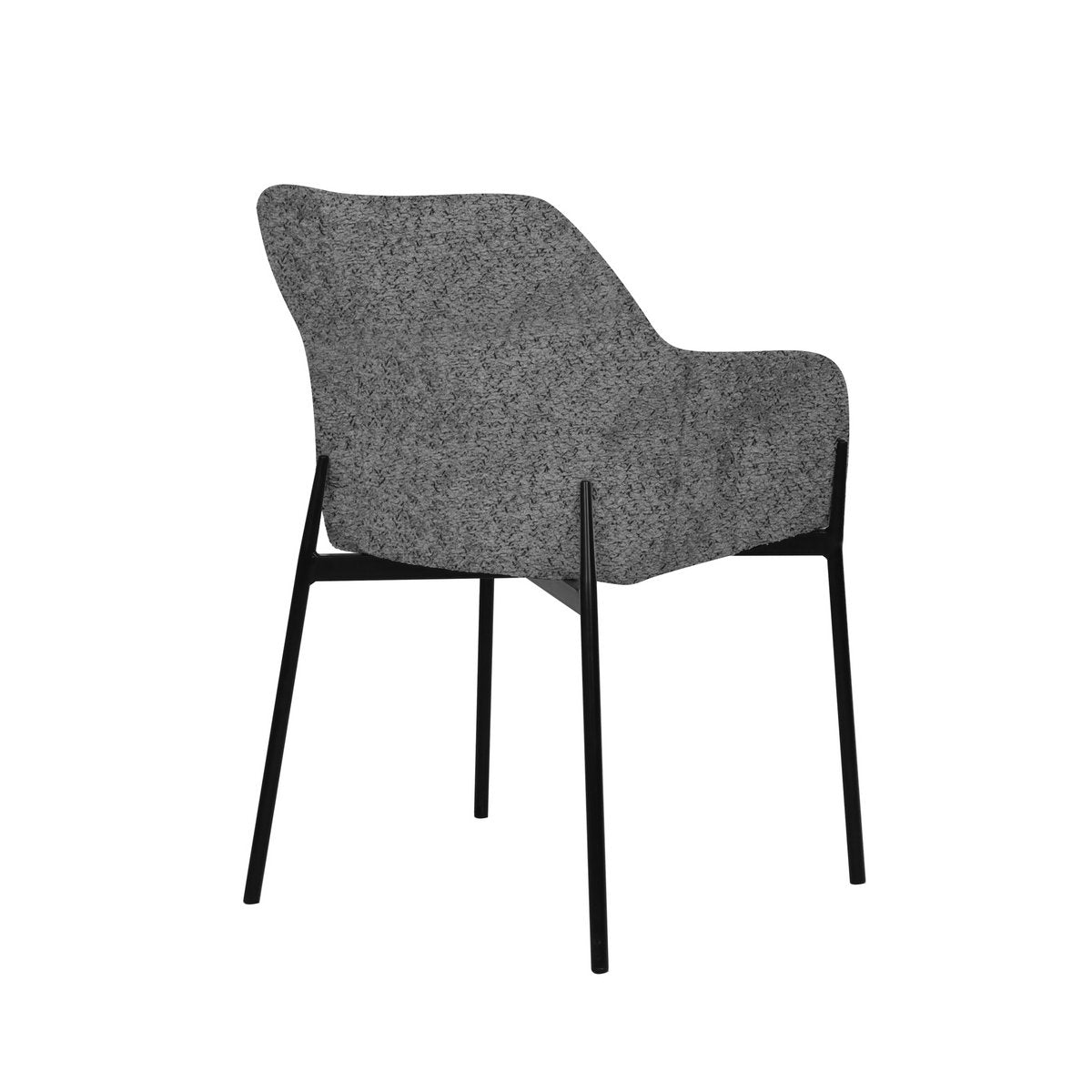 Armlehnstuhl 2er Set mit Bouclé-Bezug