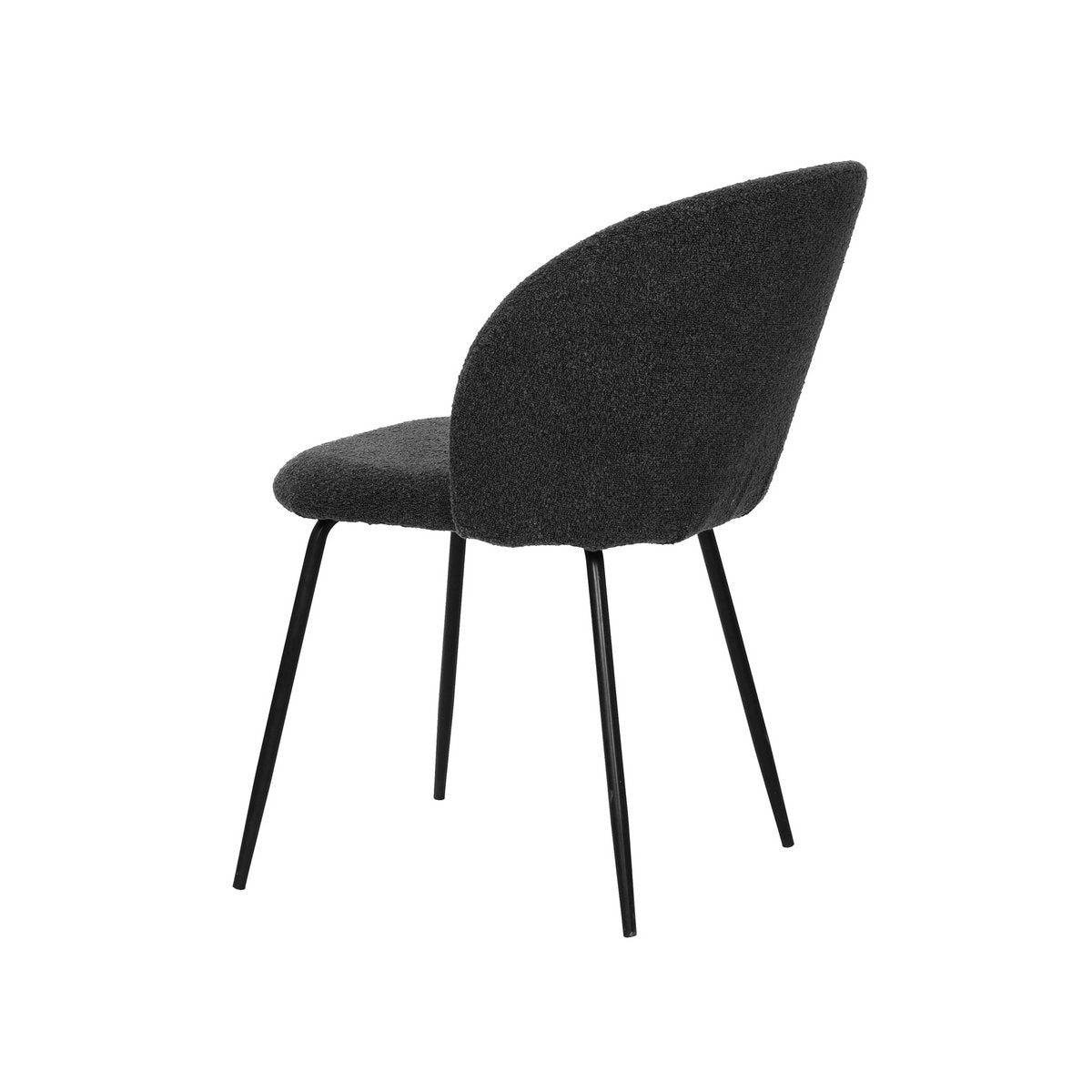 Stuhl 2er Set mit Bezug aus Strukturstoff