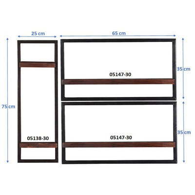 Wandregal-Set, 3-teilig