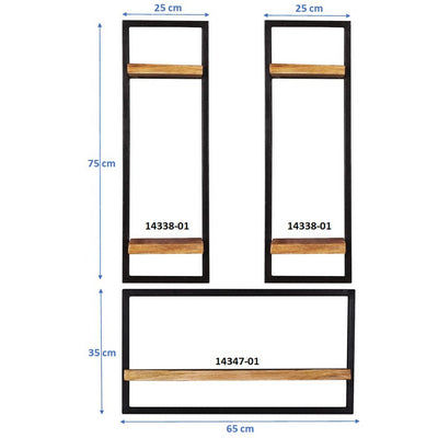 Wandregal-Set, 3-teilig