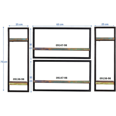 Wandregal-Set, 4-teilig