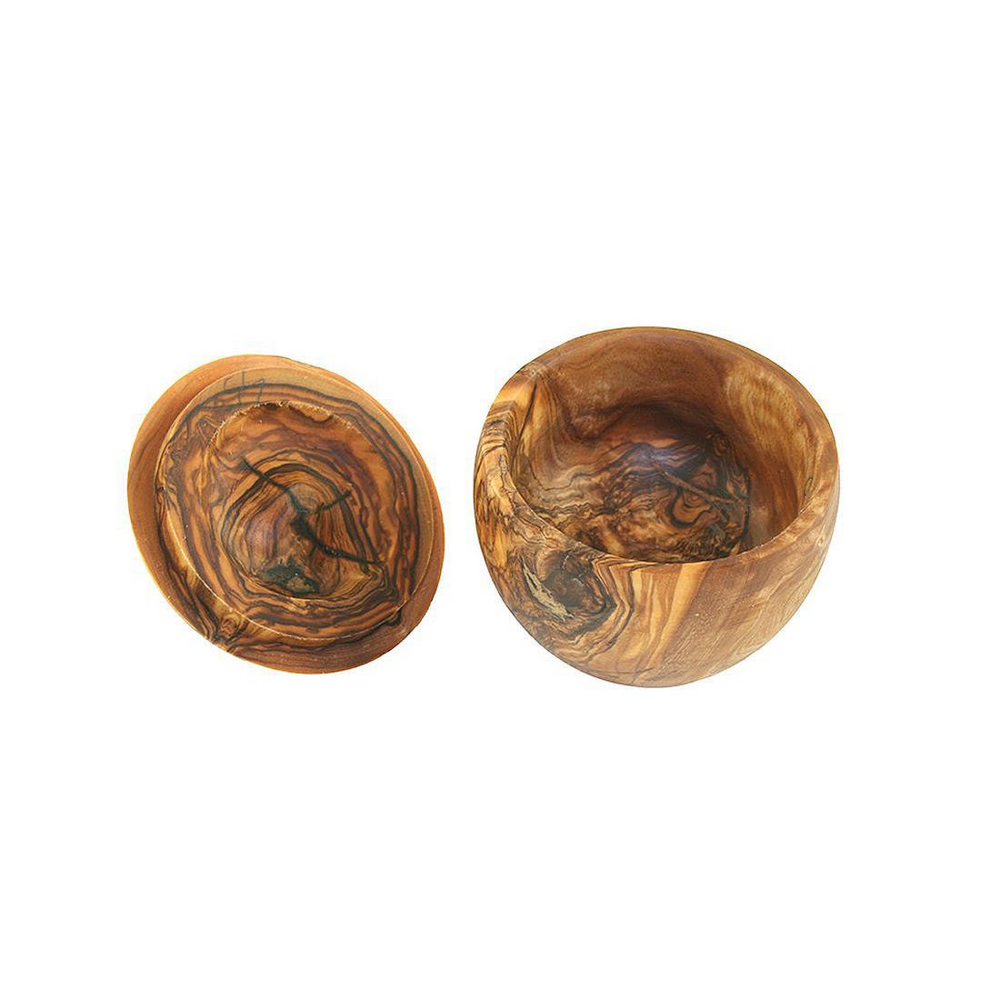 Dose wie Apfel aus Olivenholz