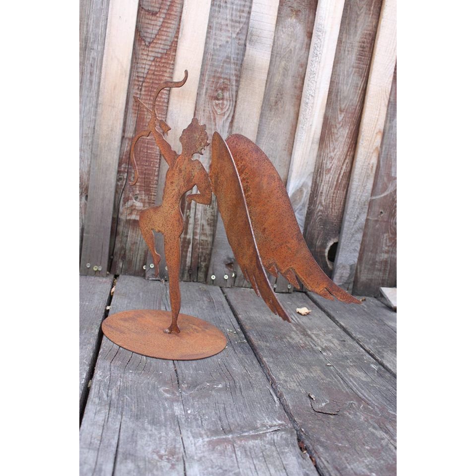 Weihnachtsdeko Engel mit Doppelflügel | Edelrost Gartendeko