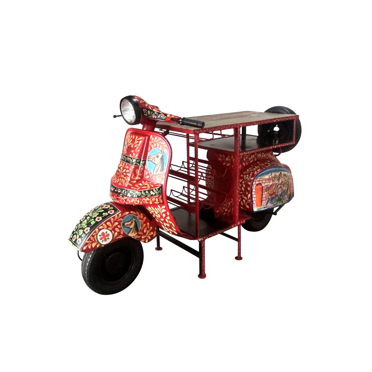 Thekentisch aus einem recycelten Roller