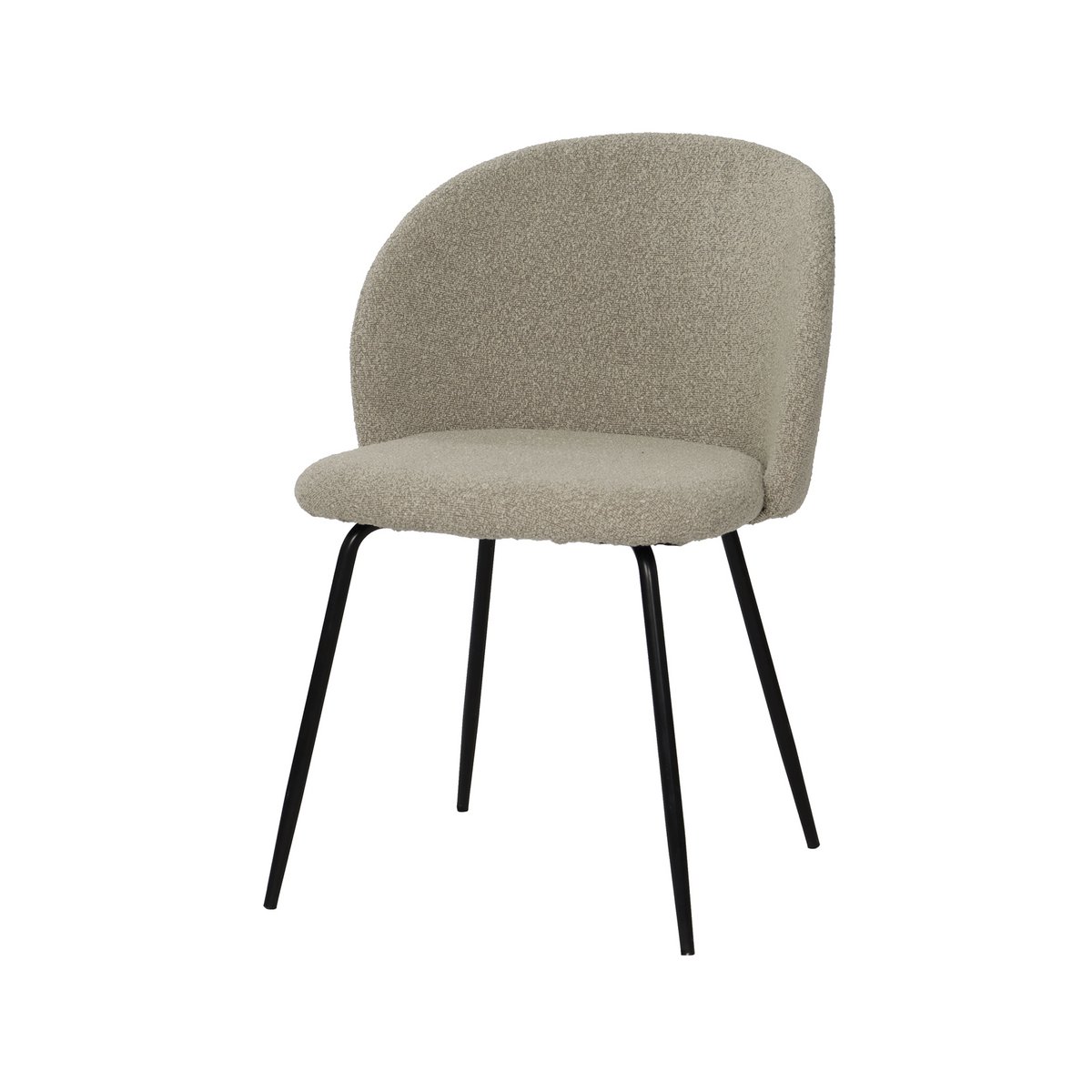 Stuhl 2er Set mit Bezug aus Strukturstoff