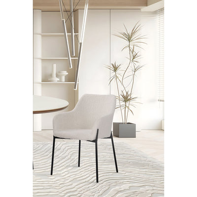 Armlehnstuhl 2er Set mit Bouclé-Bezug