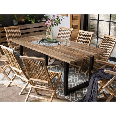 Esstisch 180 x 100 x 77 cm | Tischplatte 43 mm | Mango natur | U-Metallgestell antikschwarz