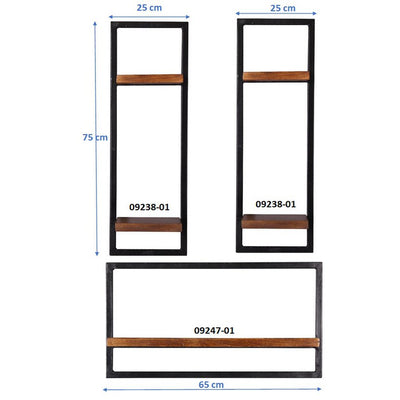 Wandregal-Set, 3-teilig
