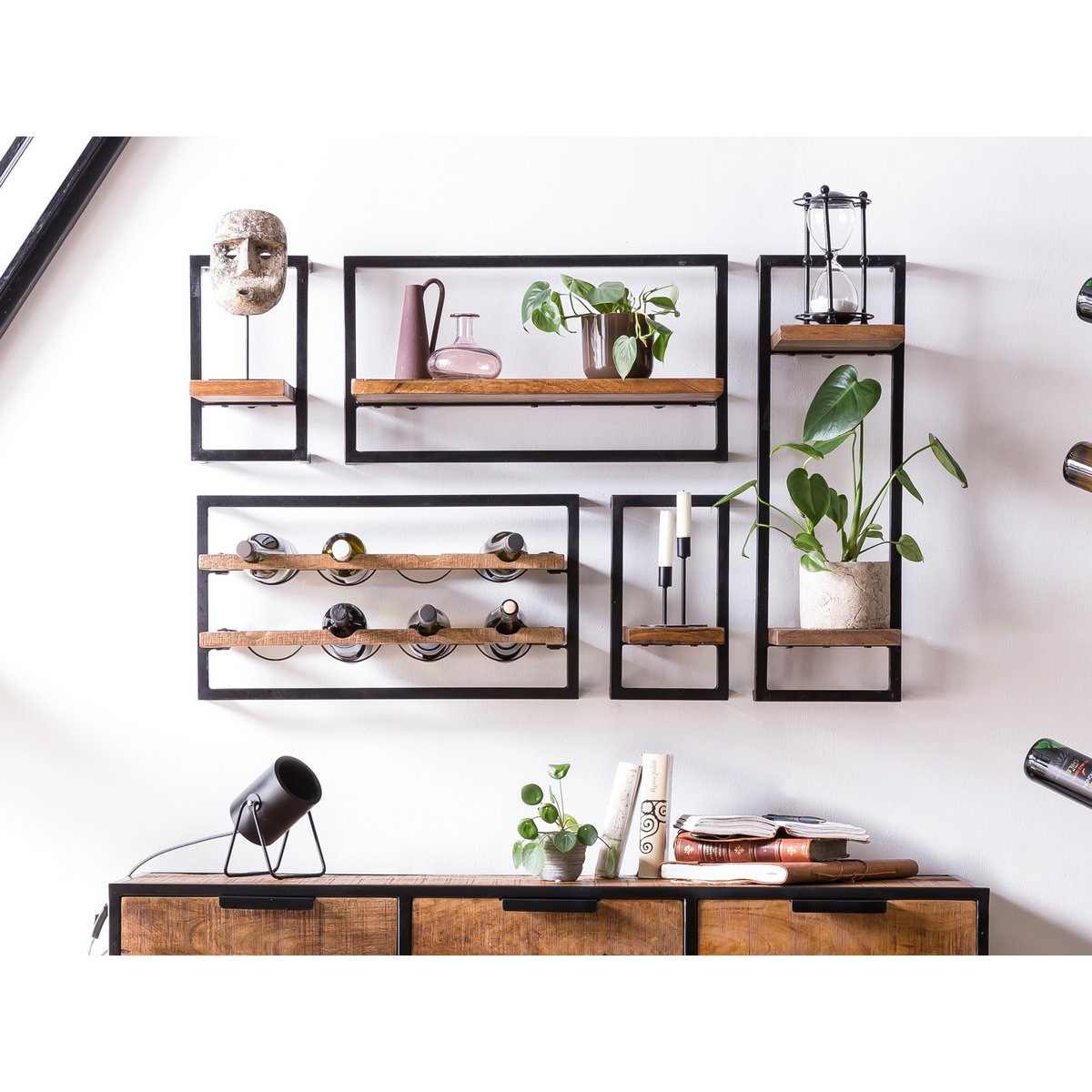 Wandregal-Set, 5-teilig