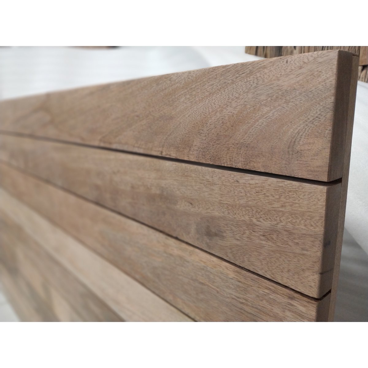 Esstisch 200 x 100 x 77 cm | Tischplatte 43 mm | Mango natur | U-Metallgestell antiksilber