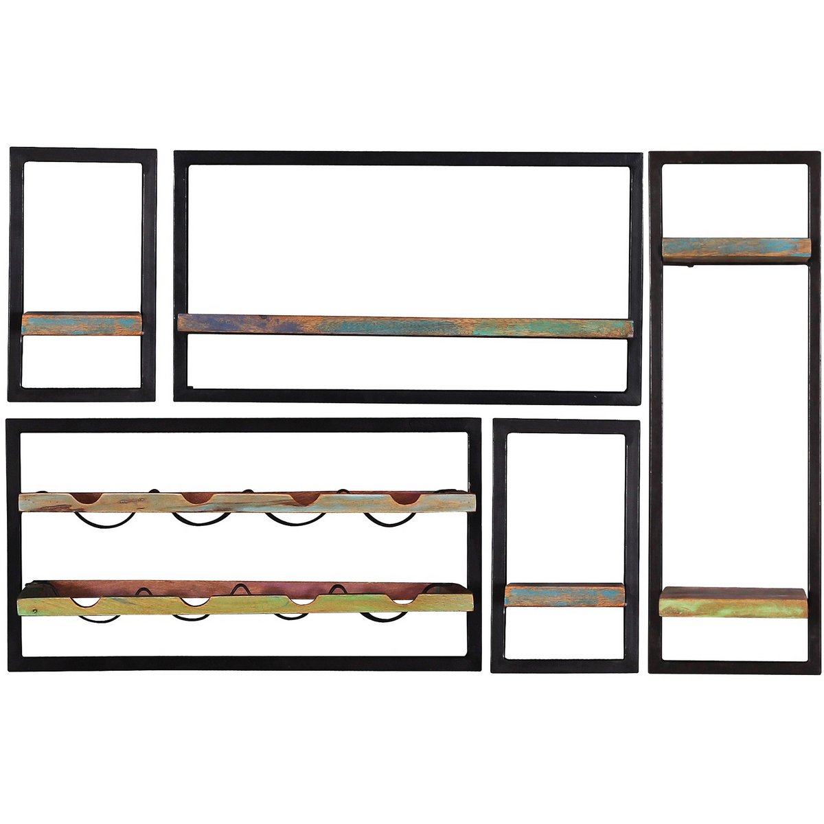 Wandregal-Set, 5-teilig