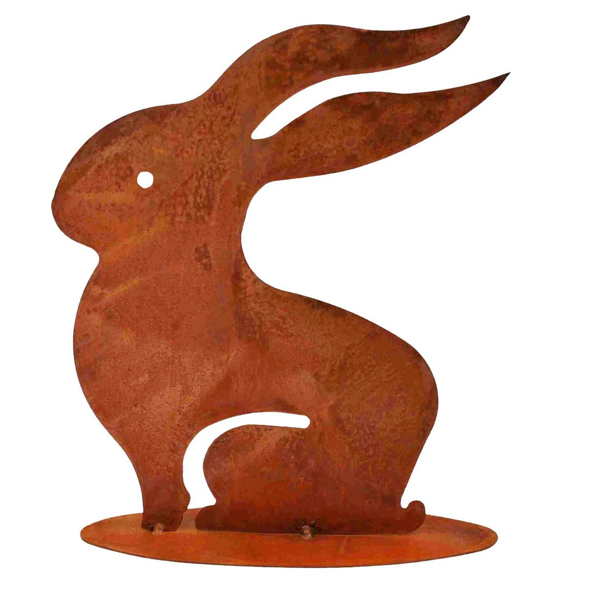 Rost Osterdeko Hase Ulla aus Metall | Osterhase in Shabby Chic Edelrost