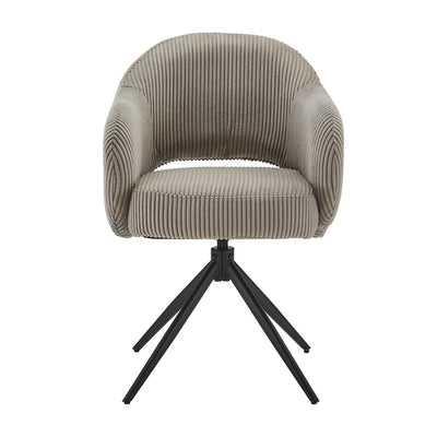 Armlehnstuhl Cord-Optik Hellgrau