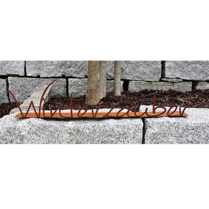 Winterzauber Deko Schild in Edelrost | Winterdeko Vintage