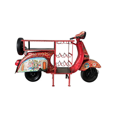 Thekentisch aus einem recycelten Roller