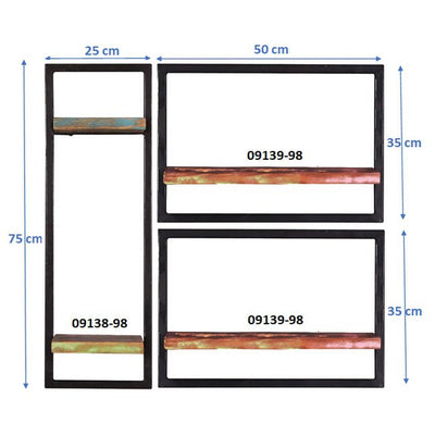 Wandregal-Set, 3-teilig