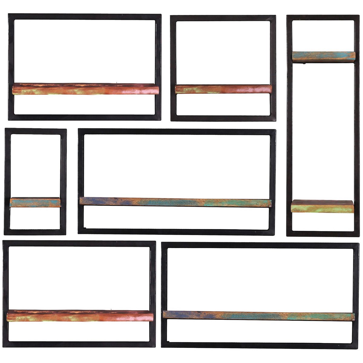 Wandregal-Set, 7-teilig