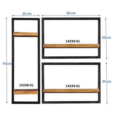 Wandregal-Set, 3-teilig