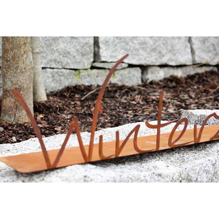 Winterzauber Deko Schild in Edelrost | Winterdeko Vintage