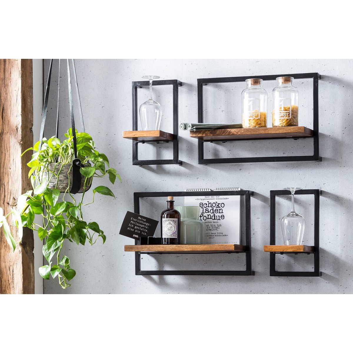 Wandregal-Set, 4-teilig