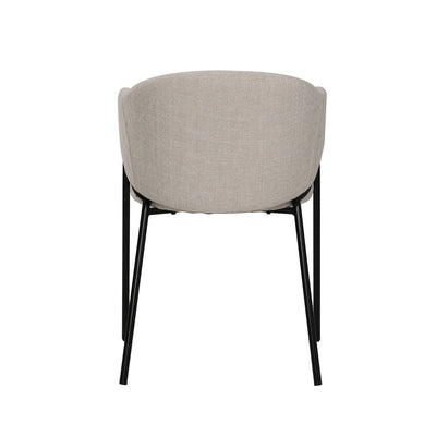 Armlehnstuhl 2er Set mit Strukturstoff