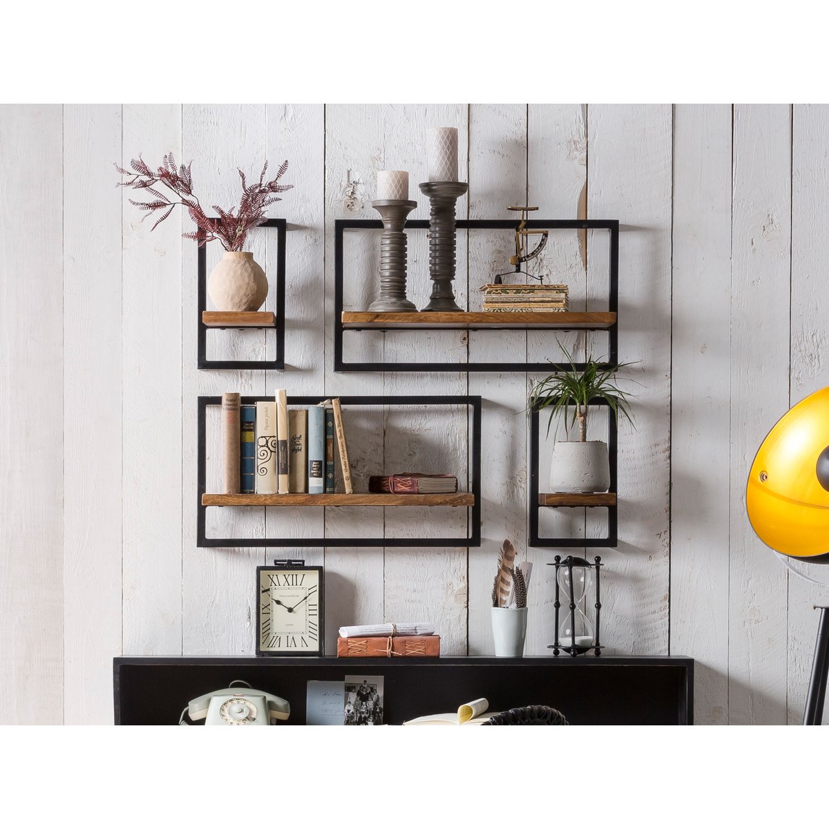 Wandregal-Set, 4-teilig