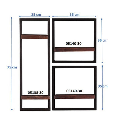 Wandregal-Set, 3-teilig