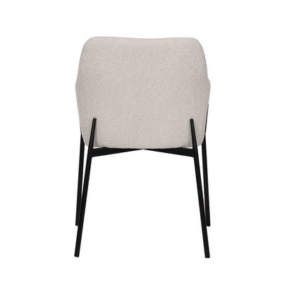 Armlehnstuhl 2er Set mit Bouclé-Bezug