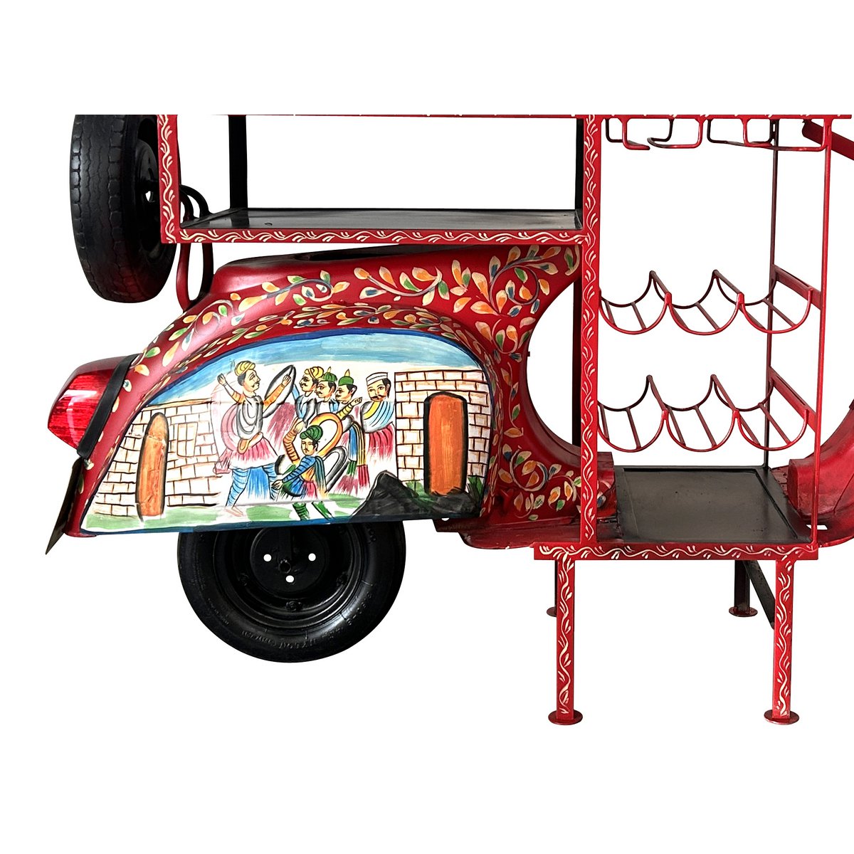 Thekentisch aus einem recycelten Roller