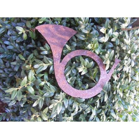 Edelrost Deko Horn | Hängedeko aus Metall