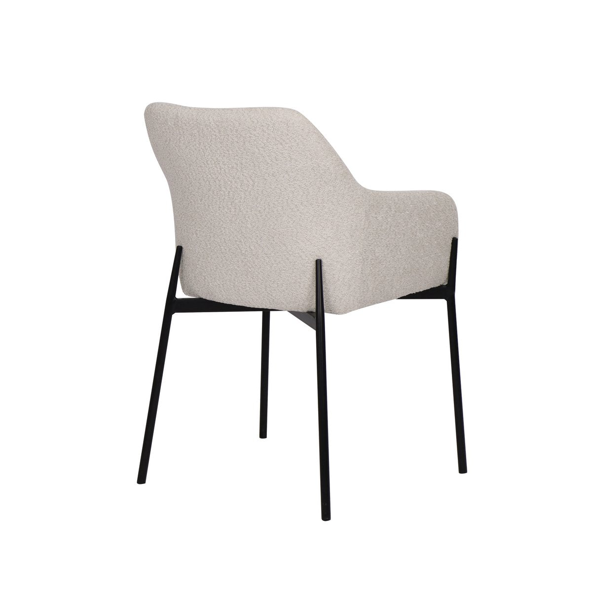 Armlehnstuhl 2er Set mit Bouclé-Bezug